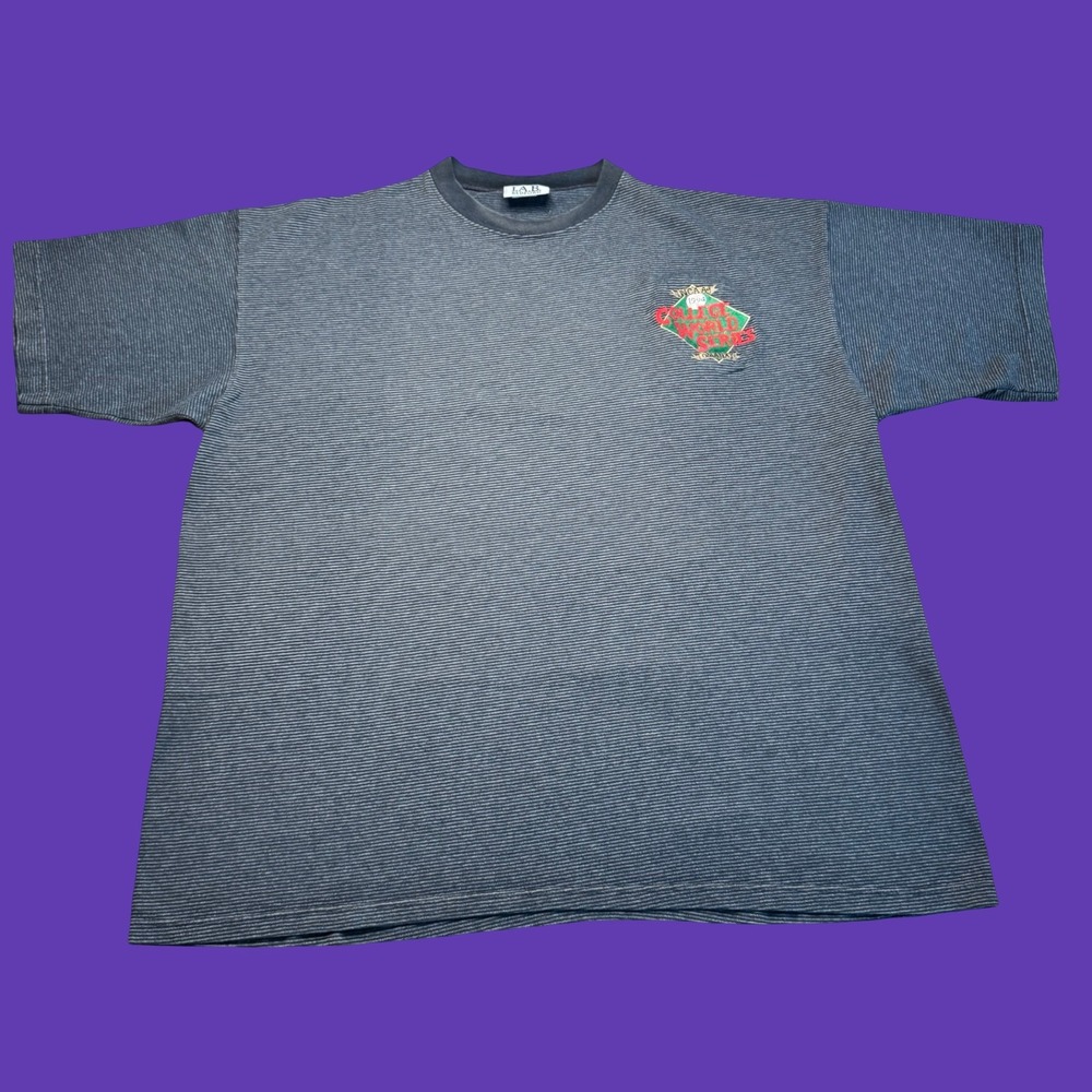1994 NCAA College World Series T Shirt XL Gray Striped Omaha Baseball Vintage